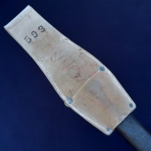 British Lee Enfield 1907 Pattern Bayonet, Chromed with Unusual Reverse Seam Scabbard 11